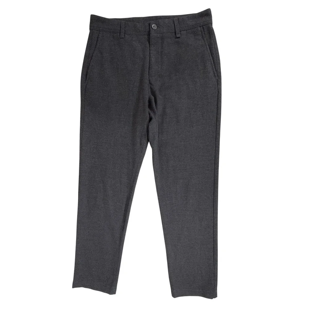 Zara Textured Dress Slacks Pants‎ Size 31 (32x28.5) Charcoal Gray Slim Tapered